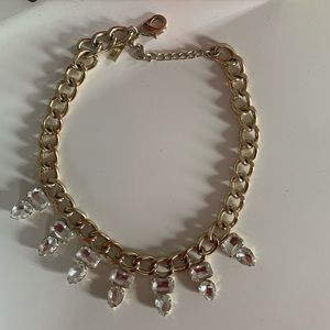 Gold and rhinestone statement necklaces (2!)